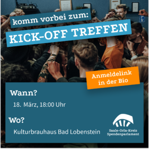 Mehr über den Artikel erfahren Spendenparlament Kick-Off Veranstaltung