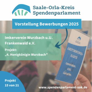 Mehr über den Artikel erfahren Vorstellung Bewerbungen 2025 – Imkerverein Wurzbach e.V.