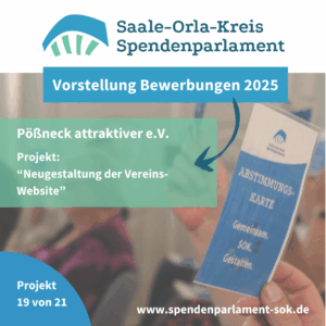 Mehr über den Artikel erfahren Vorstellung Bewerbungen 2025 – Pößneck Attraktiver e.V.